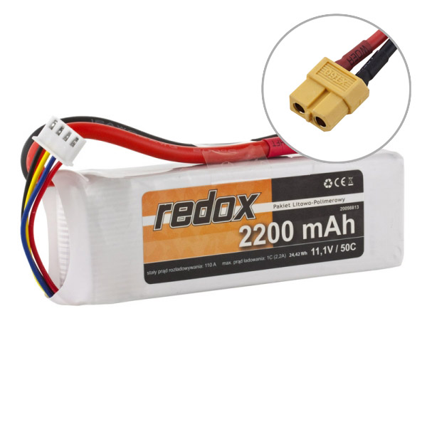 REDOX LIPO 2200 mAh 11,1V 50C XT-60